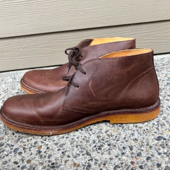 Astorflex Brownflex 1820 Dark Chestnut Leather Handmade Chukka Boot Mens Size 47 main image 2